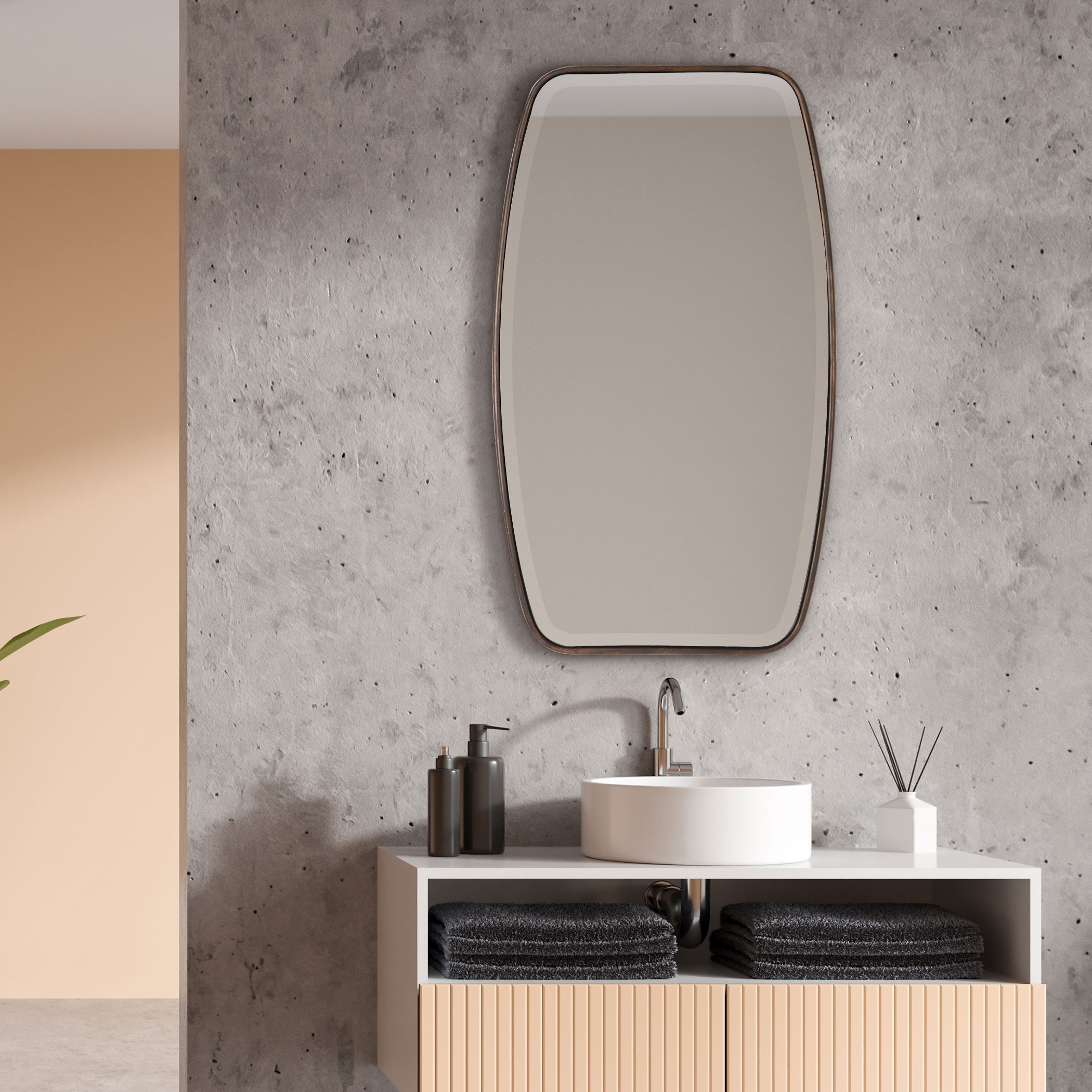 Canillo Bronze Mirror large image 