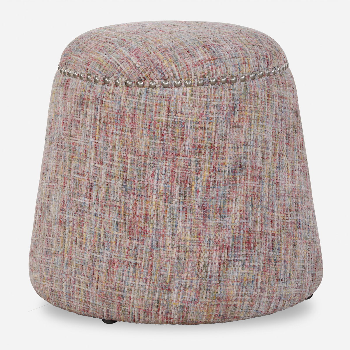 Gumdrop Confetti Chenille Ottoman, by Uttermost, 18.5" width x 17" height x 18.5" depth View 1