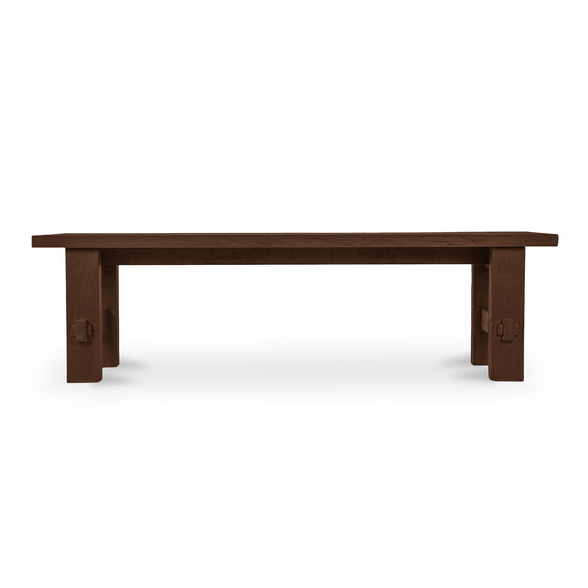 Esmond Outdoor Dining Bench Brown, Benche by Moe's Home, 64" width x 18" height x 16" depth View 1