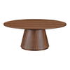 Otago Coffee Table Walnut Brown, by Moe's Home, 38" width x 15" height x 38" depth thumbnail 1