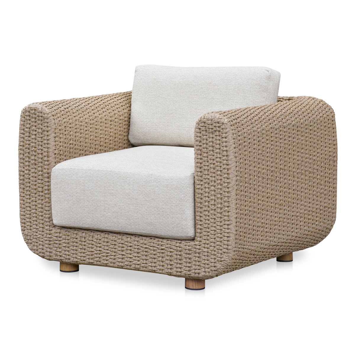 Soma Outdoor Accent Chair Natural, Outdoor Chair by Moe's Home, 3'4" width x 2'2" height x 2'11" depth View 2