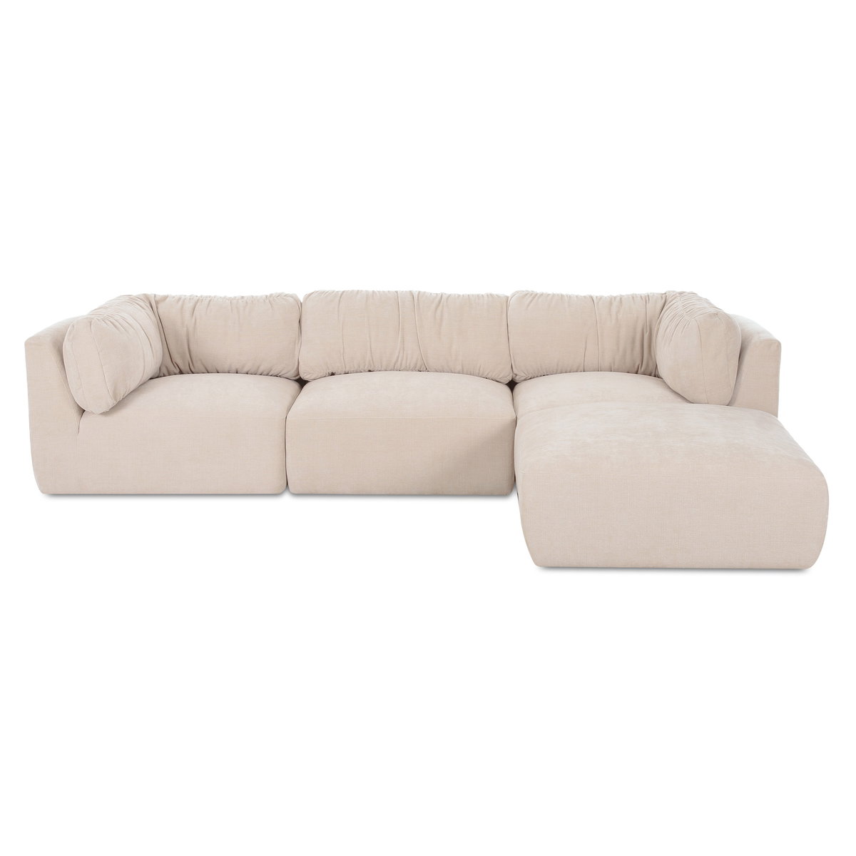 Matina Lounge Modular Sectional Oatmeal, Sectional Sofa by Moe's Home, 118" width x 30.7" height x 81.8" depth View 1