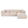 Matina Lounge Modular Sectional Oatmeal, Sectional Sofa by Moe's Home, 118" width x 30.7" height x 81.8" depth thumbnail 1