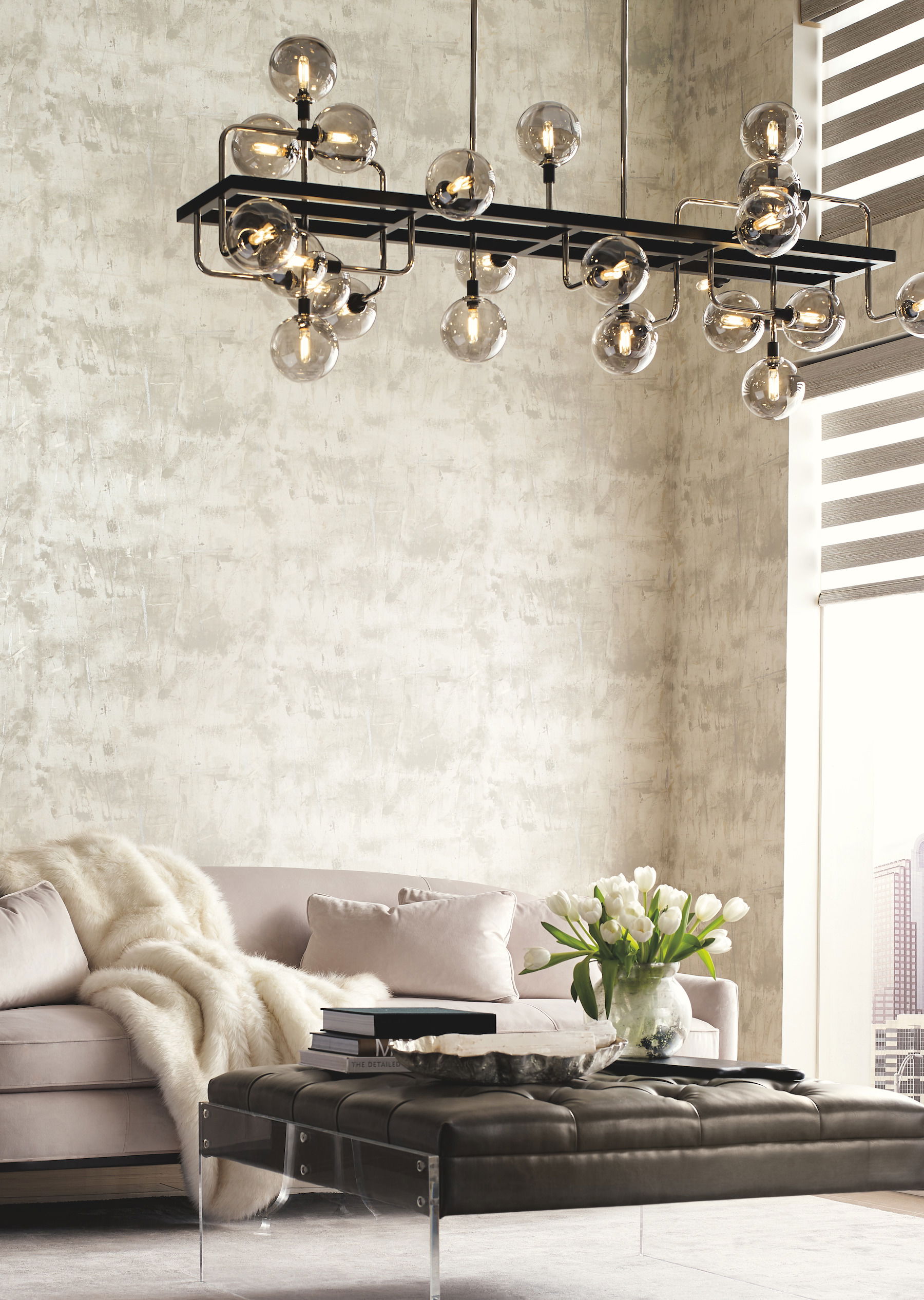 Modern Art Cream Wallpaper, by York Wall, 27' length x 2'3" width x 0.02" depth View 2