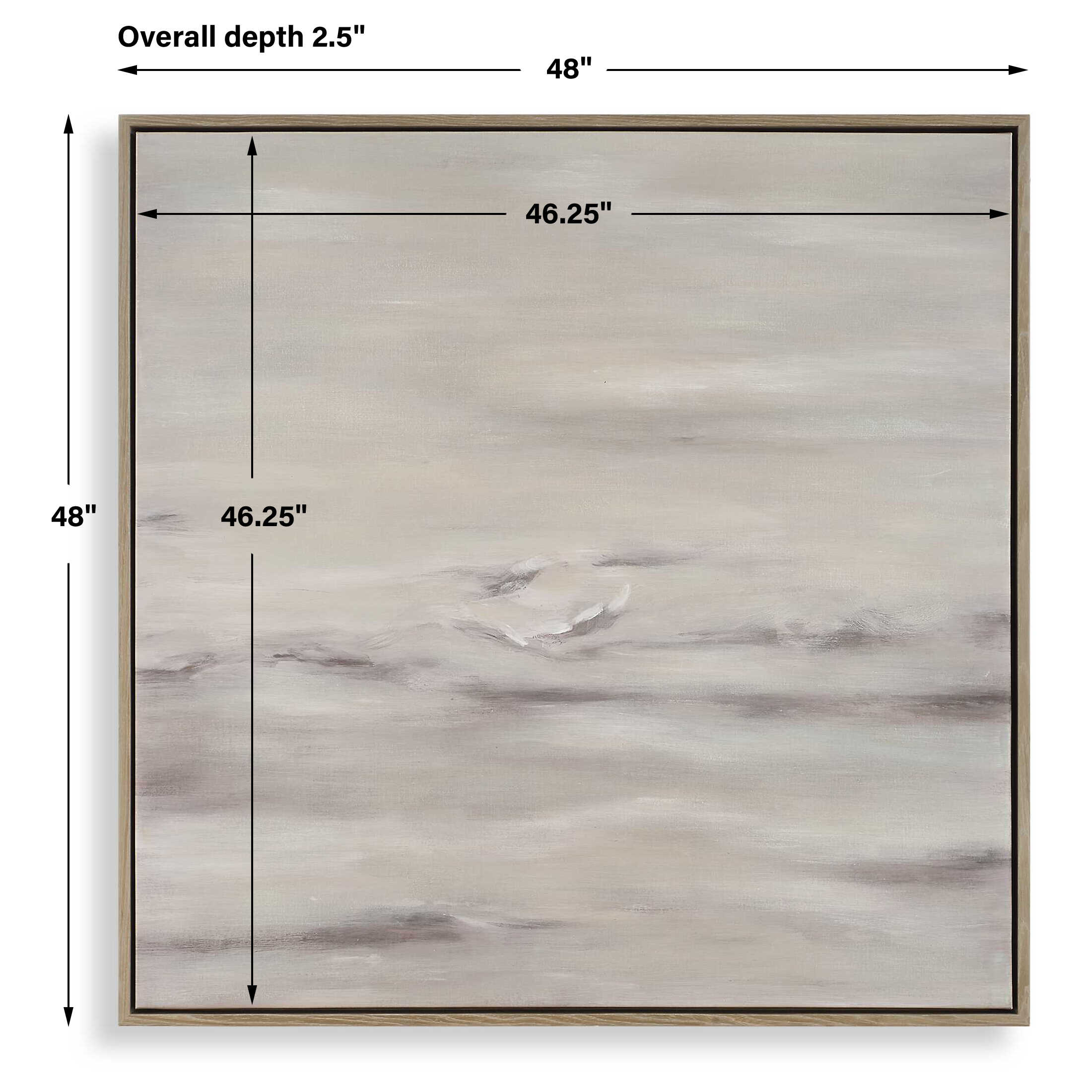 Trance Hand Painted Abstract Art, Painting by Uttermost, 48" width x 48" height x 2.5" depth View 3