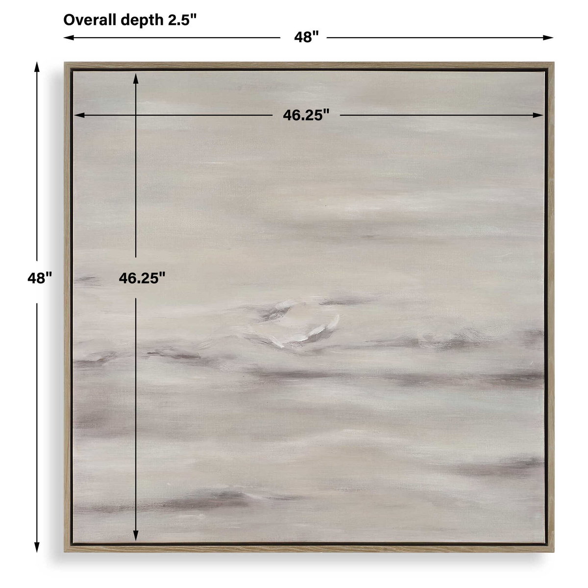 Trance Hand Painted Abstract Art, by Uttermost, 48" width x 48" height x 2.5" depth View 3