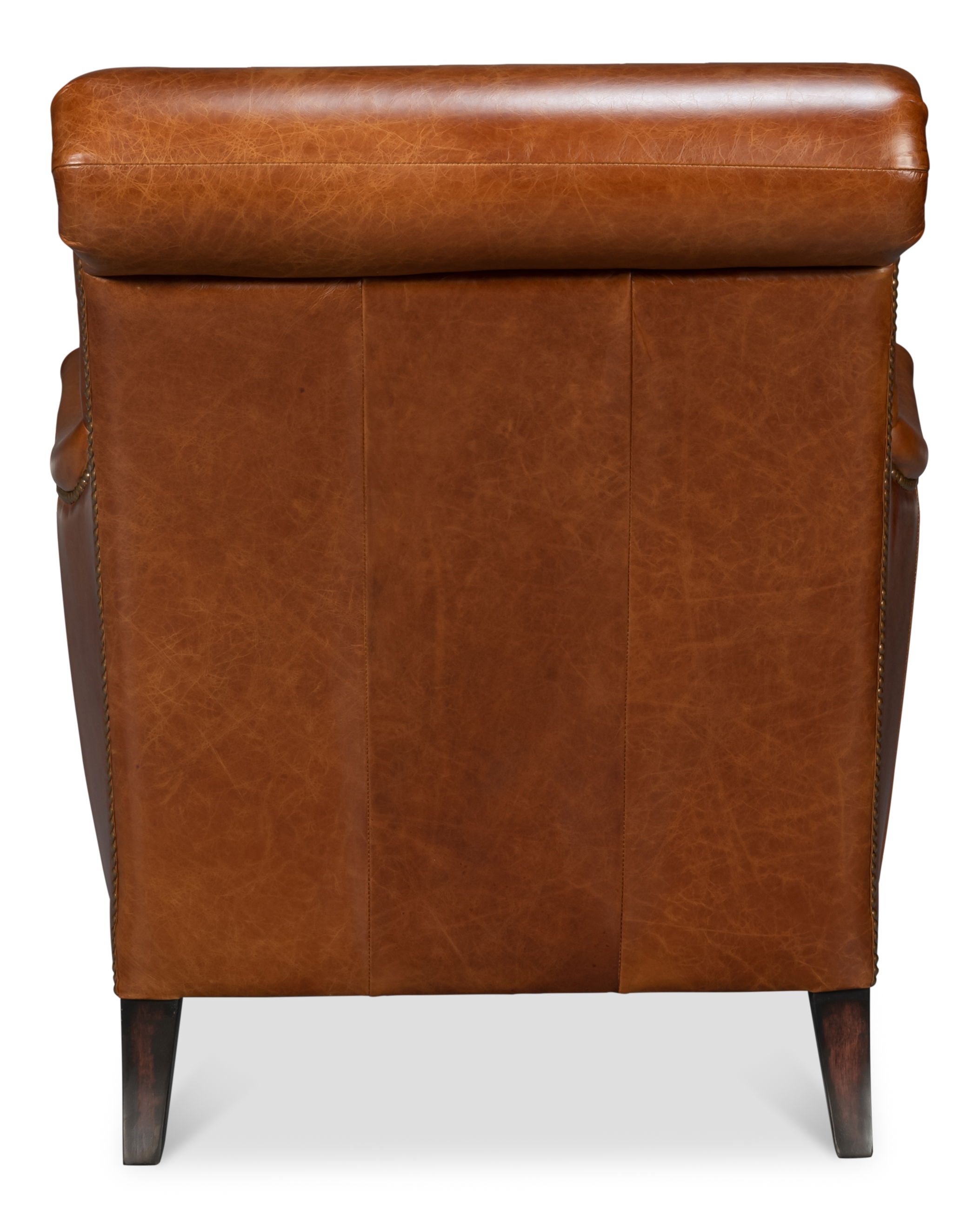 Gaston Distilled Leather Chair, Brown large image 