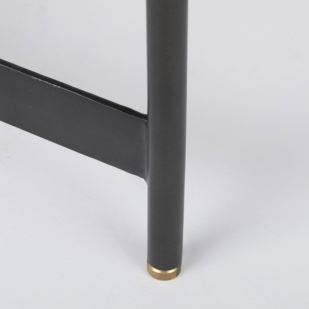 Marquisa (Set of 2)  Light Brown Wood with Black Metal Base Nesting Side Tables, Side & End Table by Mercana, 22.5" length x 22.5" width x 20.8" height View 14