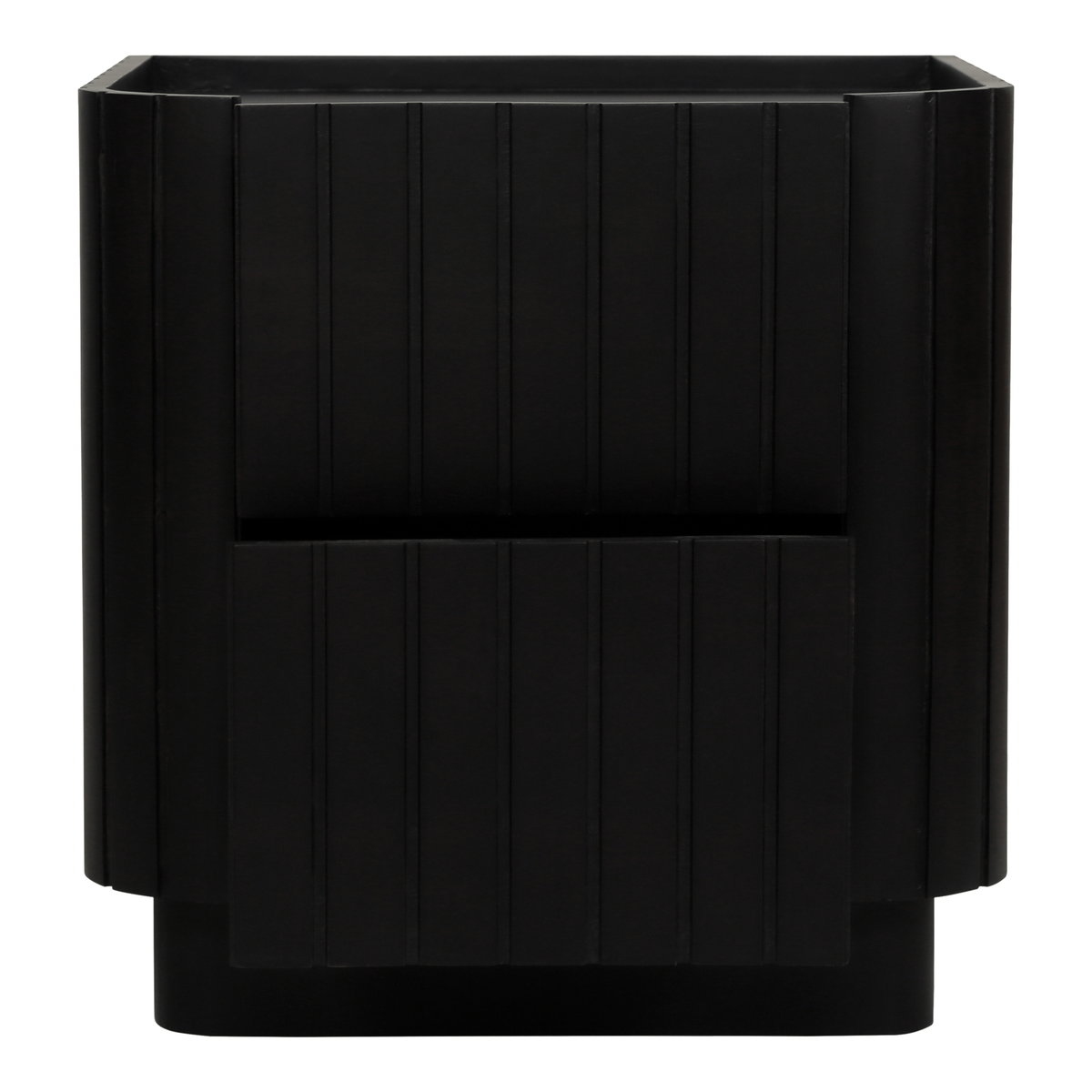 Povera Nightstand Black, by Moe's Home, 20" width x 20" height x 18" depth View 2