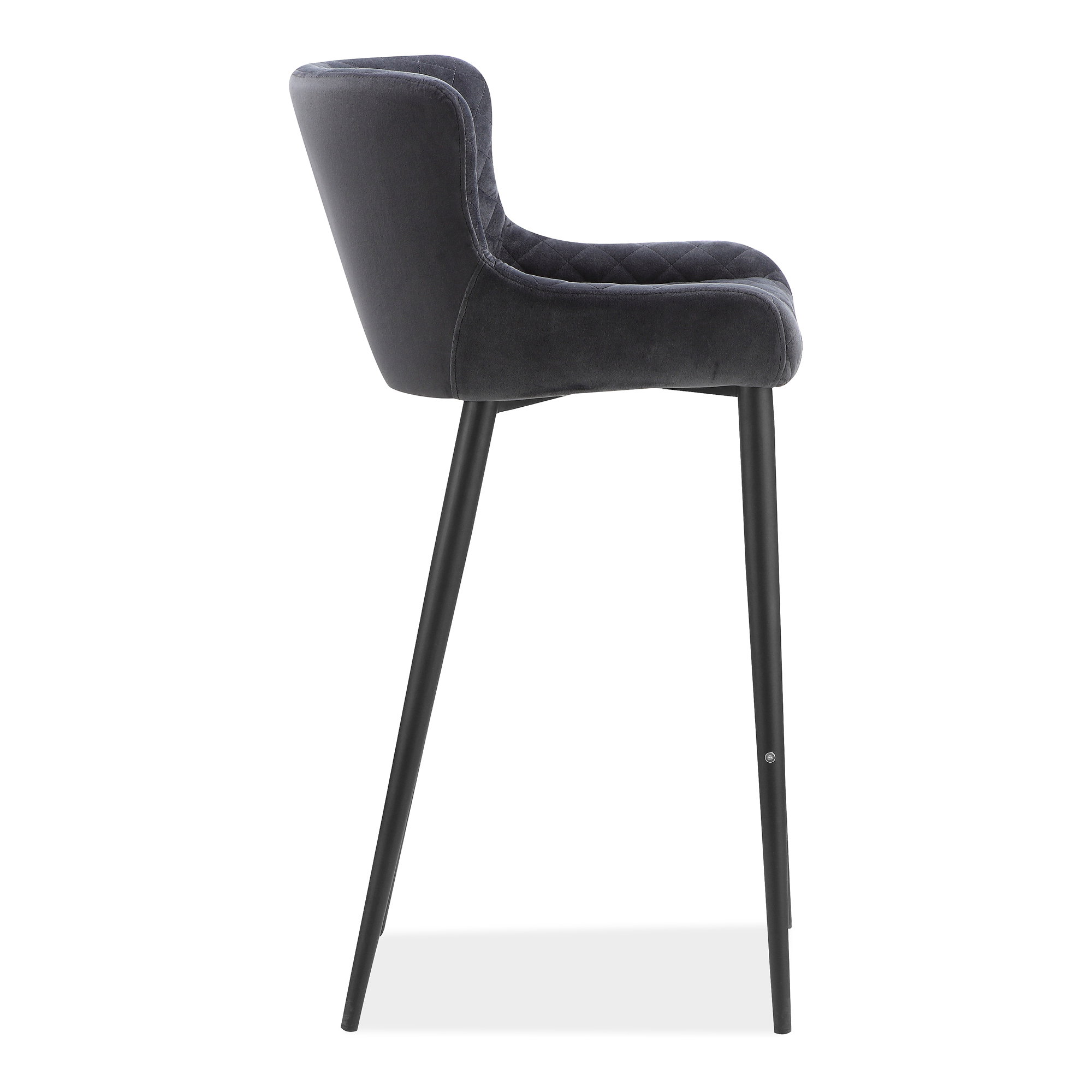 Etta Counter Stool Dark Grey, Counter & Bar Stool by Moe's Home, 18" width x 36.75" height x 21.5" depth View 2