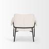 Brently Accent Chair with Cream Boucle Fabric & Matte Black Metal Legs thumbnail 4