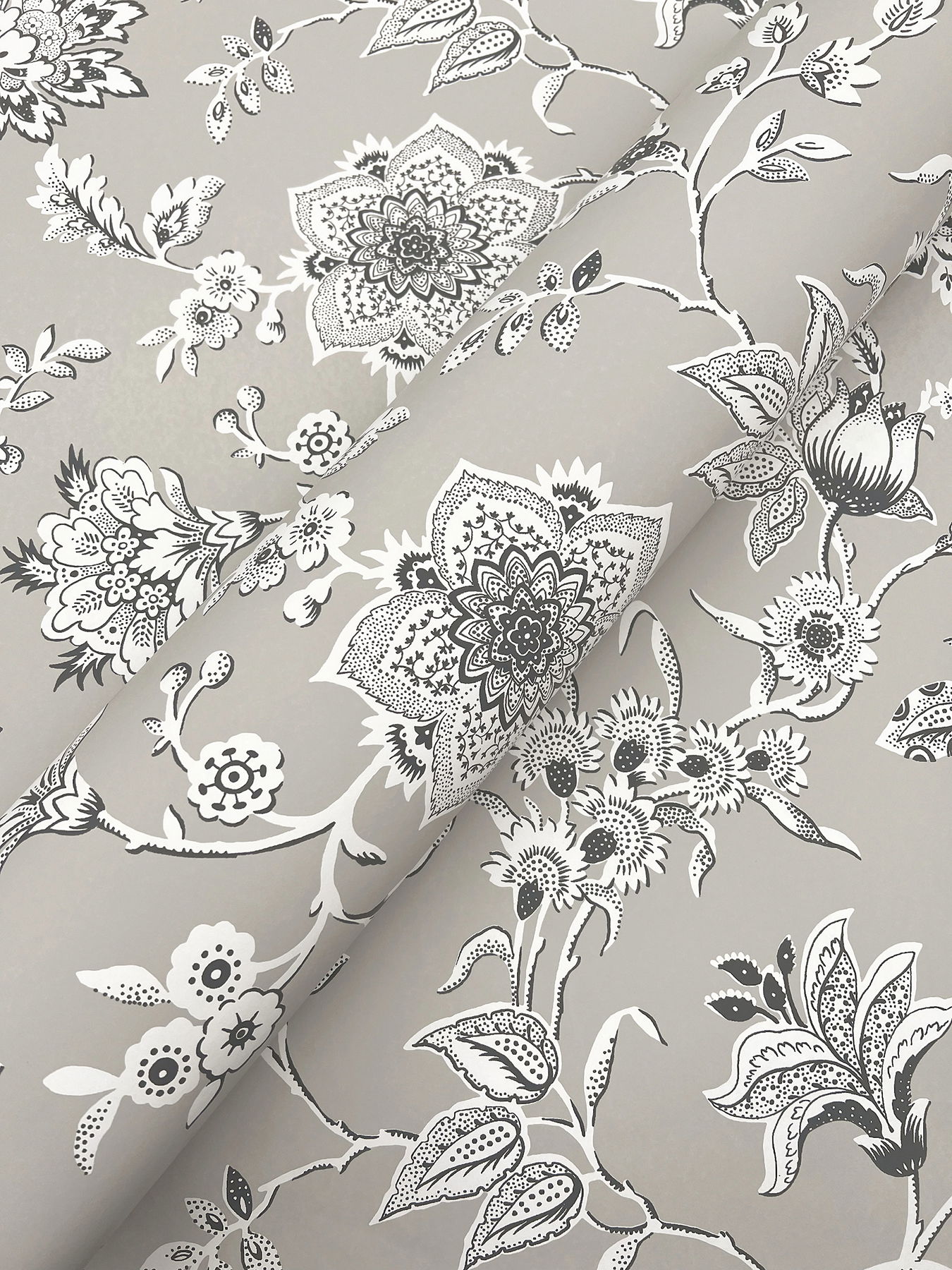 Sutton Grey Wallpaper, by York Wall, 27' length x 2'3" width x 0.02" depth View 4