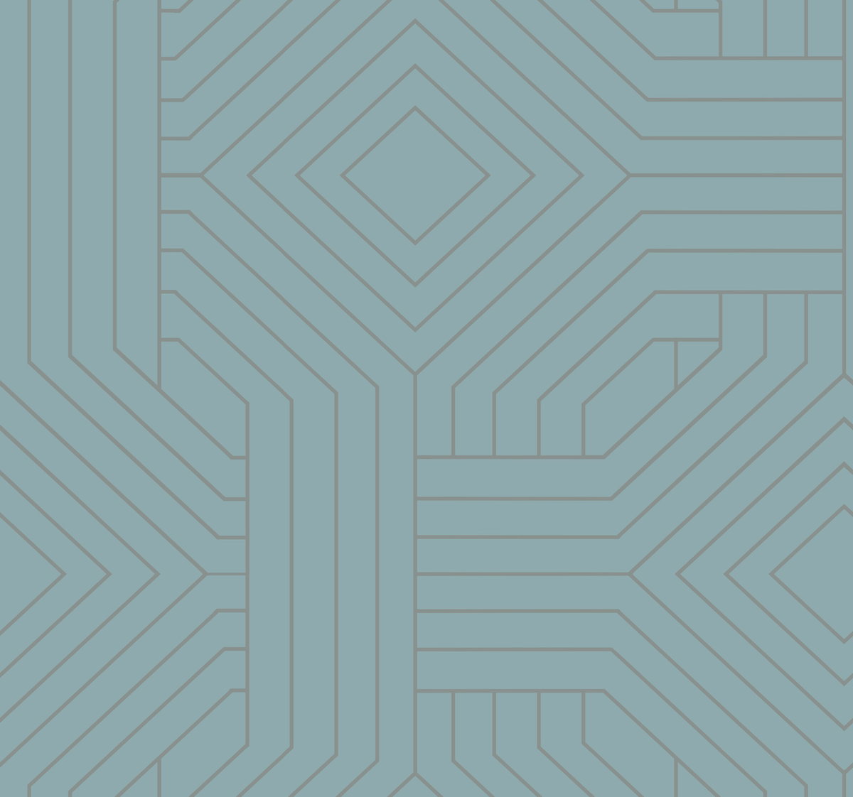 Diverging Diamonds Blue Wallpaper, by York Wall, 27' length x 2'3" width x 0.02" depth