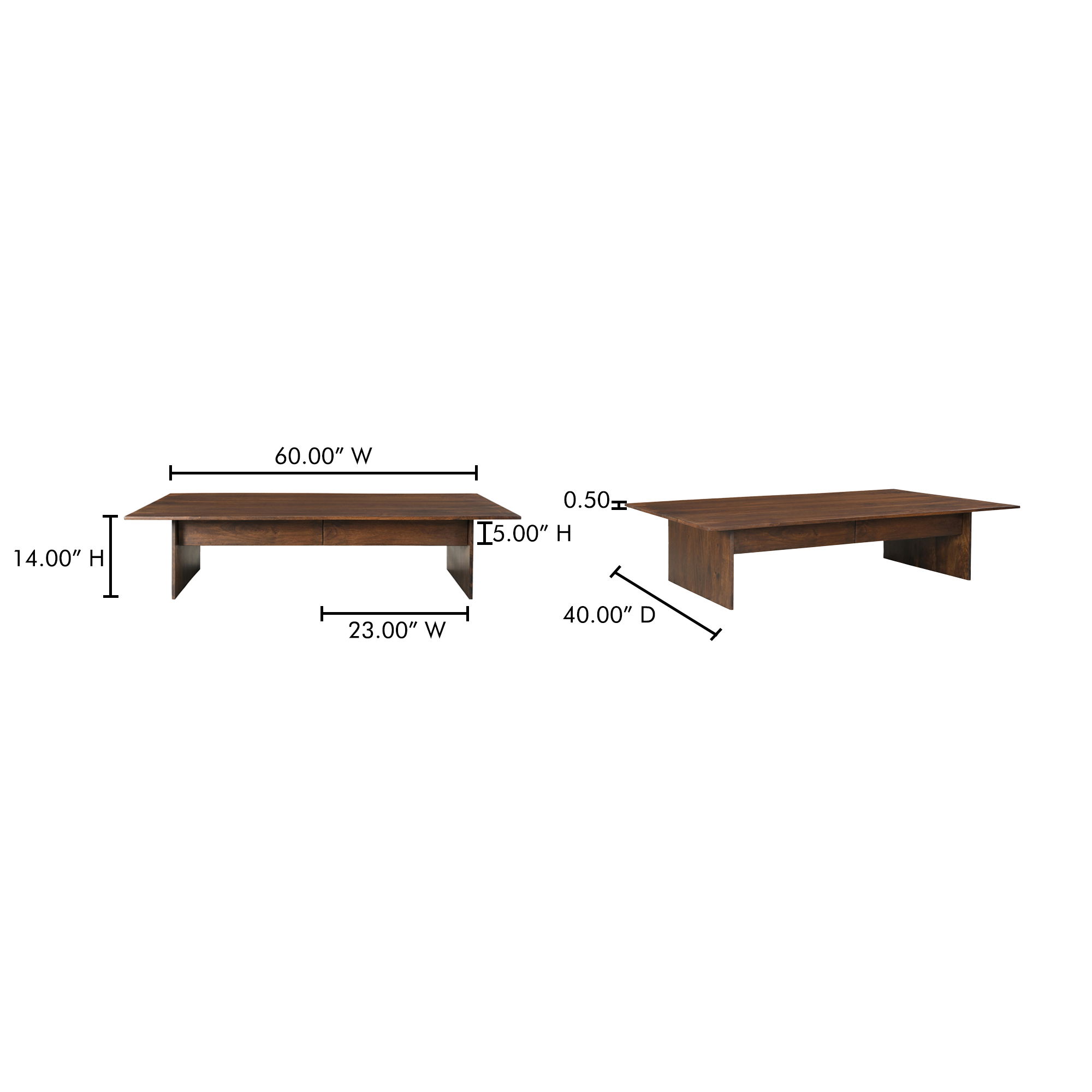 Everett Coffee Table Dark Brown large image 