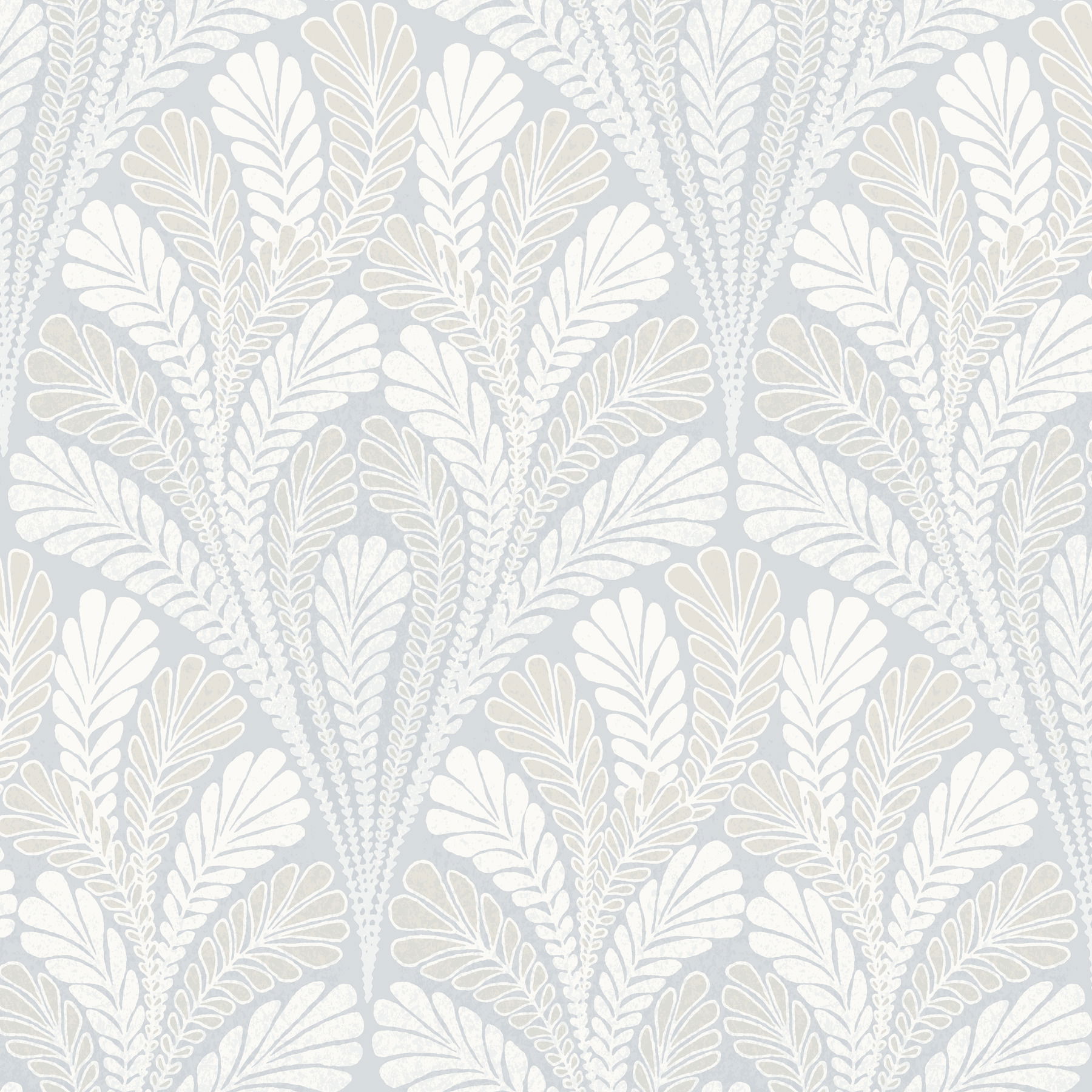 Shell Damask Blue Wallpaper, by York Wall, 33' length x 1'8.5" width x 0.02" depth View 1