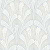 Shell Damask Blue Wallpaper, by York Wall, 33' length x 1'8.5" width x 0.02" depth thumbnail 1