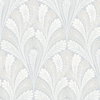 Shell Damask Blue Wallpaper, by York Wall, 33' length x 1'8.5" width x 0.02" depth thumbnail