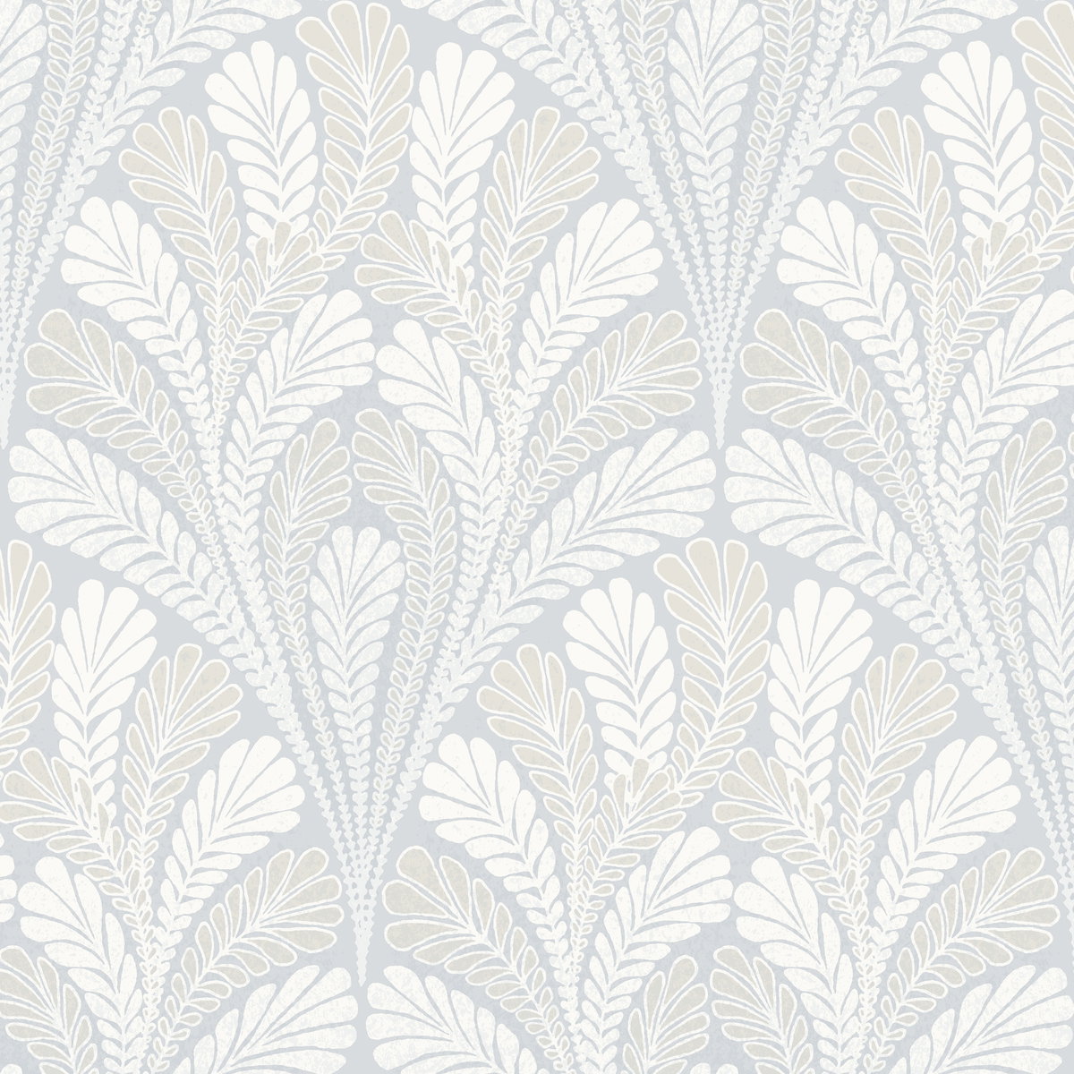 Shell Damask Blue Wallpaper, by York Wall, 33' length x 1'8.5" width x 0.02" depth