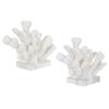 Charbel White Bookends Set/2, Decorative by Uttermost, 5.75" width x 9" height x 7.62" depth thumbnail 4