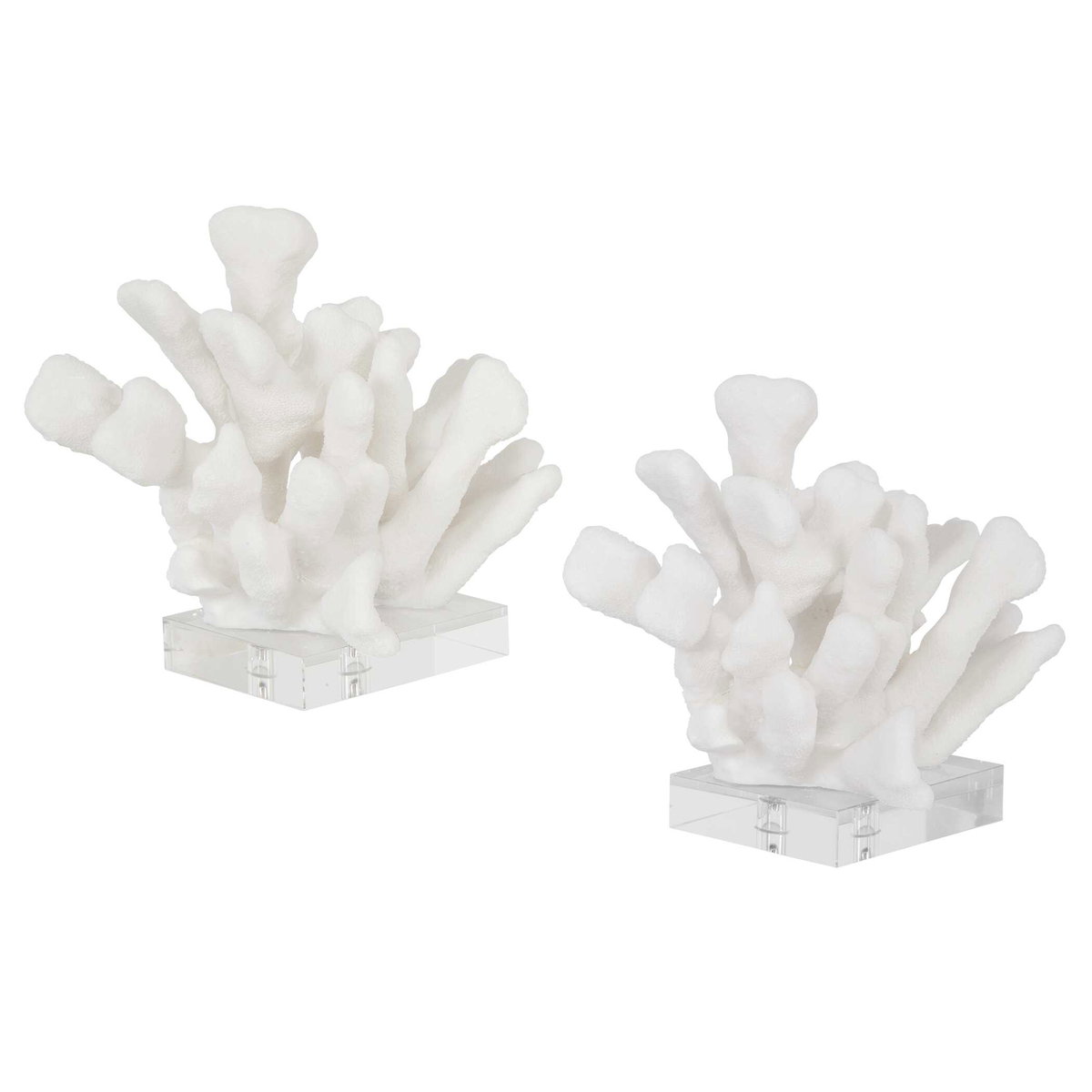 Charbel White Bookends Set/2, by Uttermost, 5.75" width x 9" height x 7.62" depth View 4