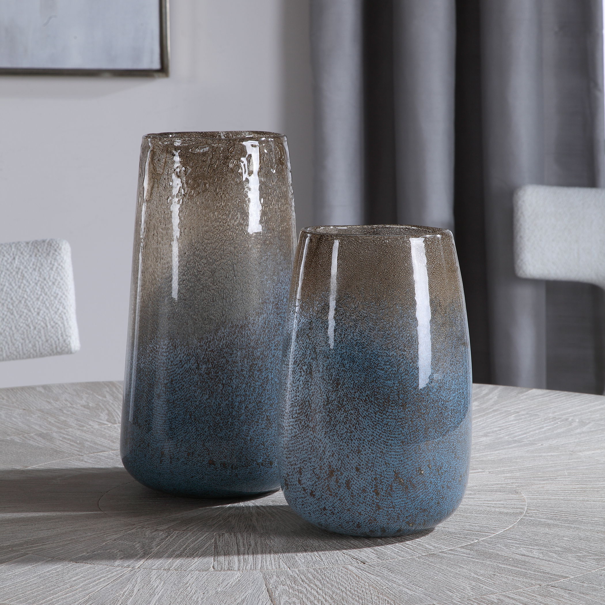 Ione Seeded Glass Vases, S/2 large image 