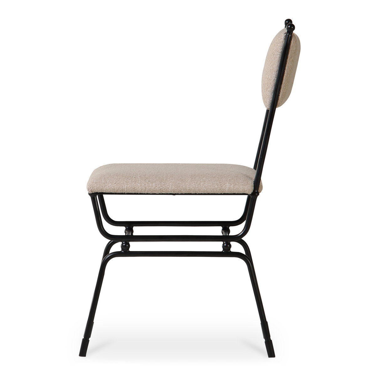 Posta Dining Chair Beige, by Moe's Home, 18.3" width x 33.75" height x 21.65" depth View 3