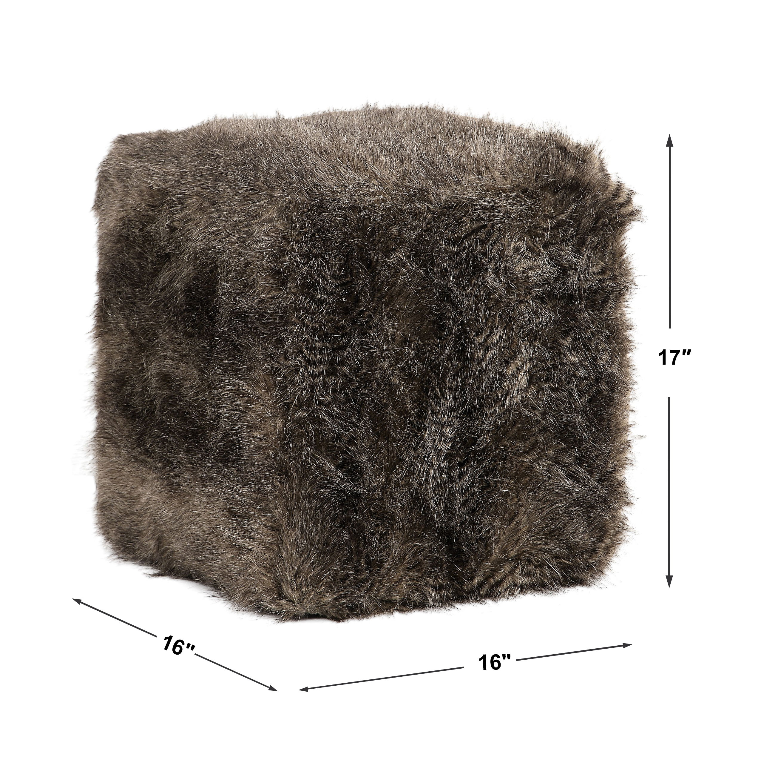 Jayna Fur Ottoman large image 