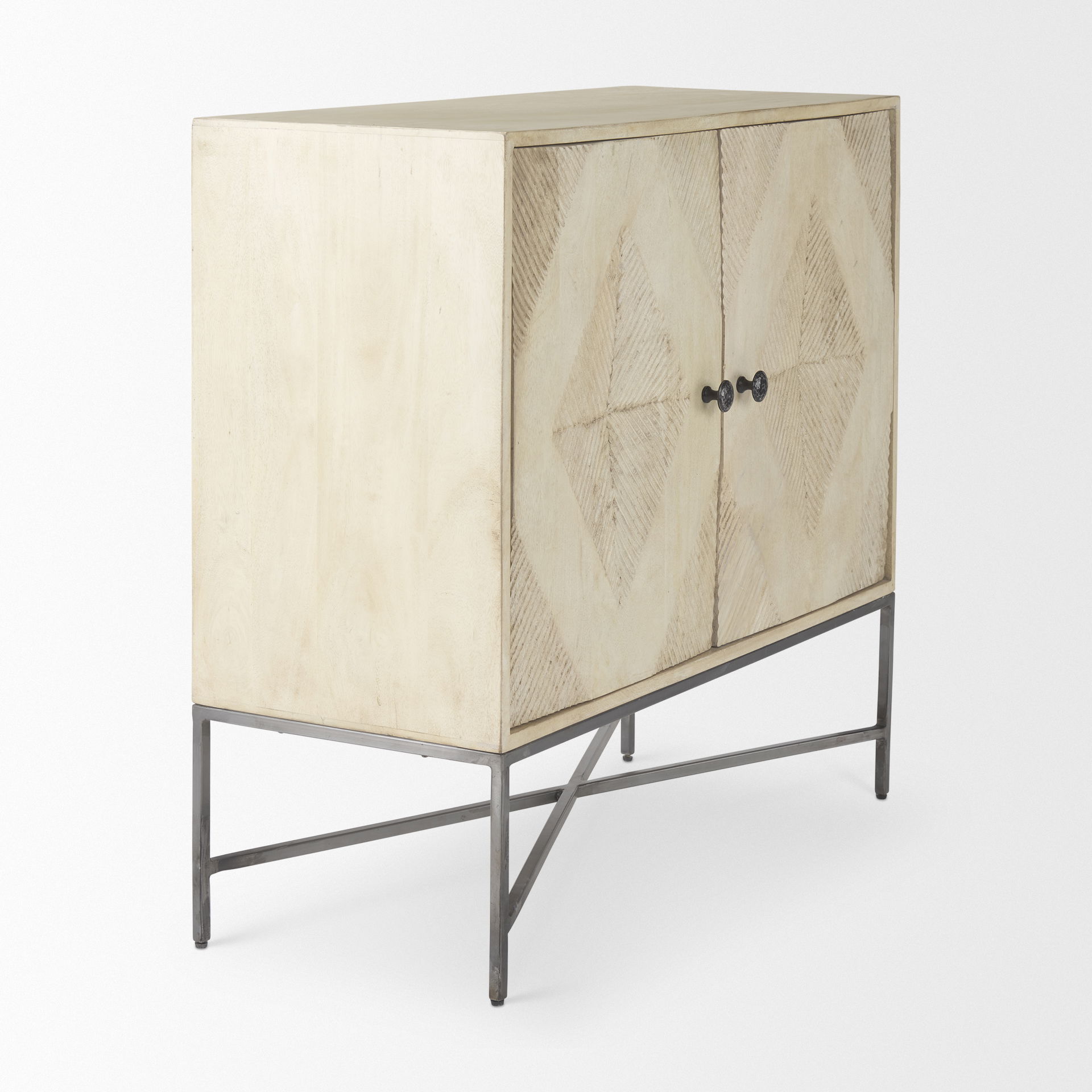 Hogarth  2 Door Blonde Wood Accent Cabinet large image 