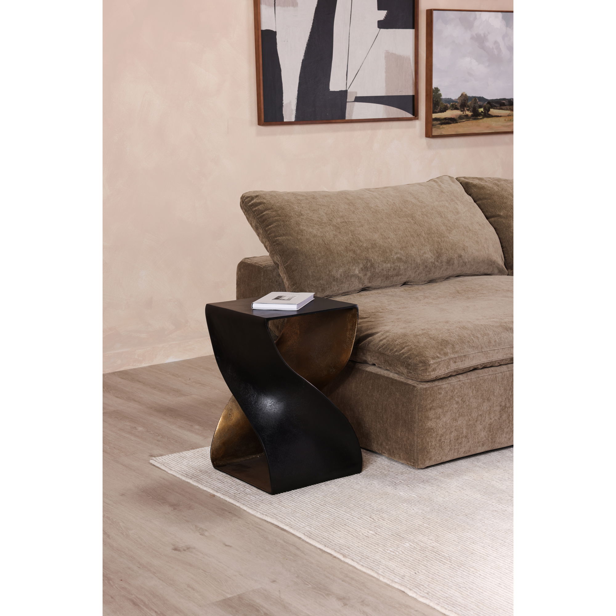 Twist Accent Table Black large image 