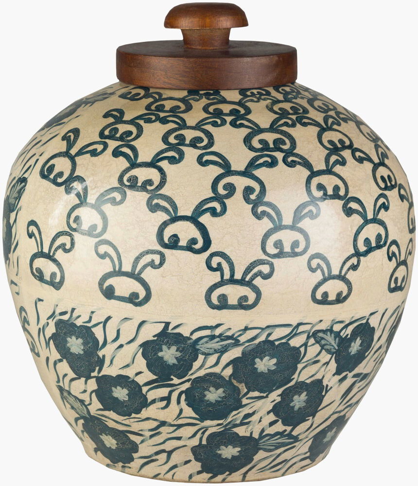 Fenton Bottle/Jar, Decorative Jar by Surya, 10" width x 12" height