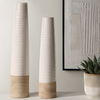 Ivory Sands Ceramic Vases Set/2, Decorative by Uttermost, 4.75" width x 22.75" height x 4.75" depth thumbnail 2