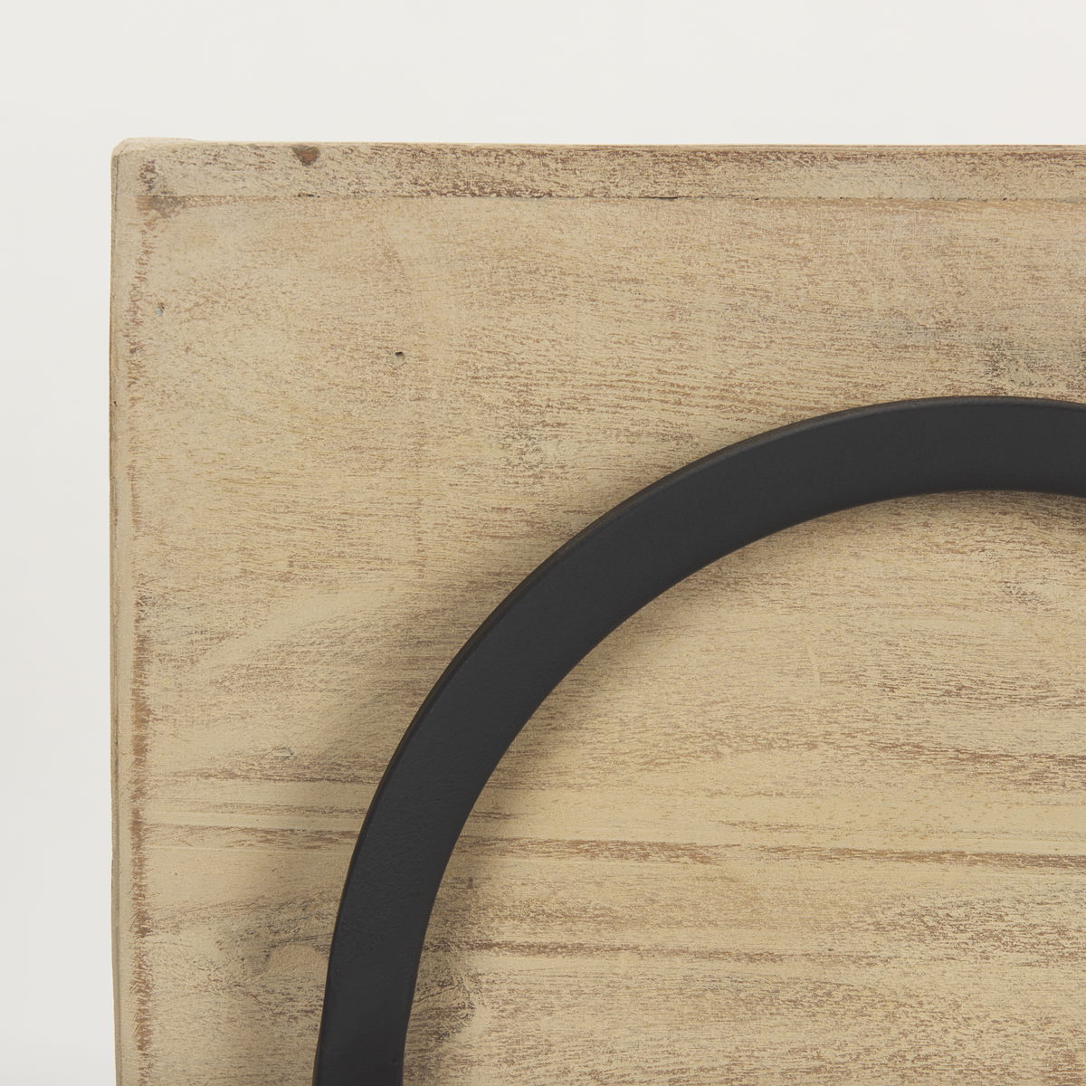 Jadine Set of 2  Beige Wood with Black Metal Arch Frames, Planter by Mercana, 15" length x 12" width x 29.5" height View 8