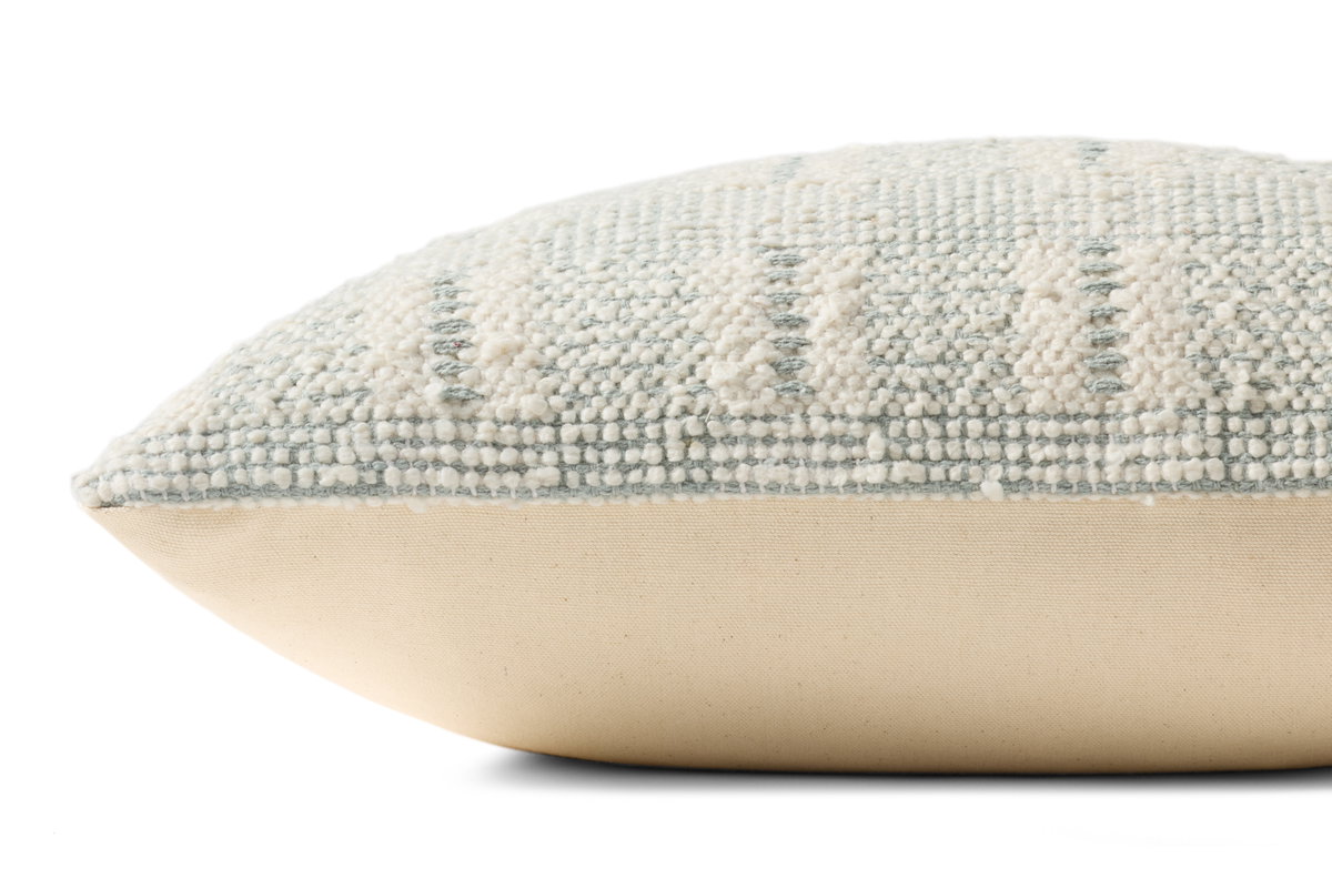 Loloi Ivory Pillow, Decorative Pillow, 18" length x 18" width View 2