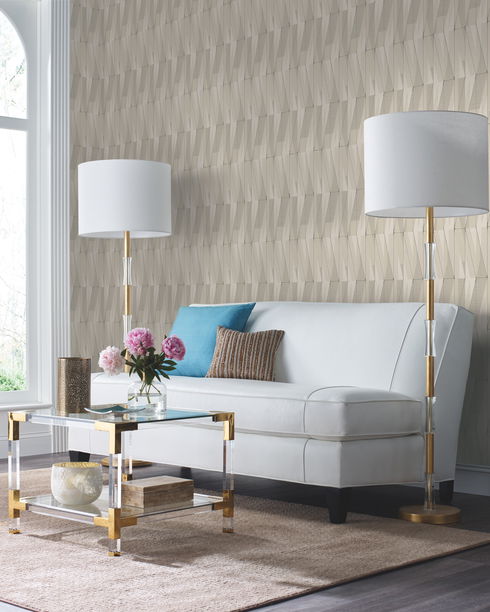 On an Angle Beige Wallpaper