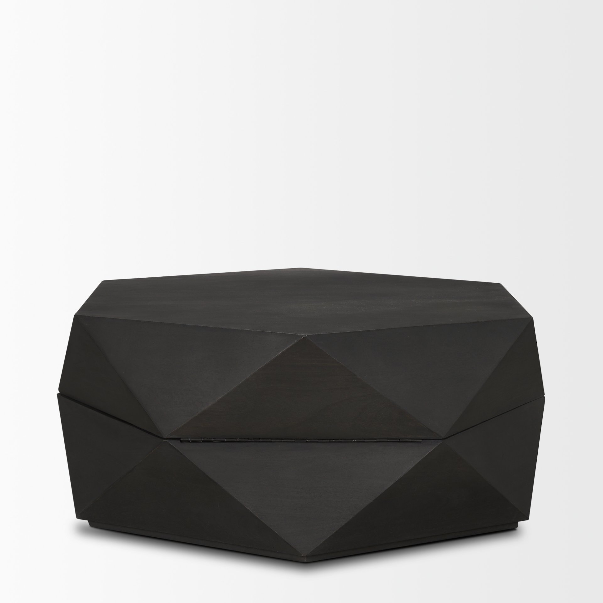 Arreto Hexagonal Hinged Solid Wood Top and Base Coffee Table large image 