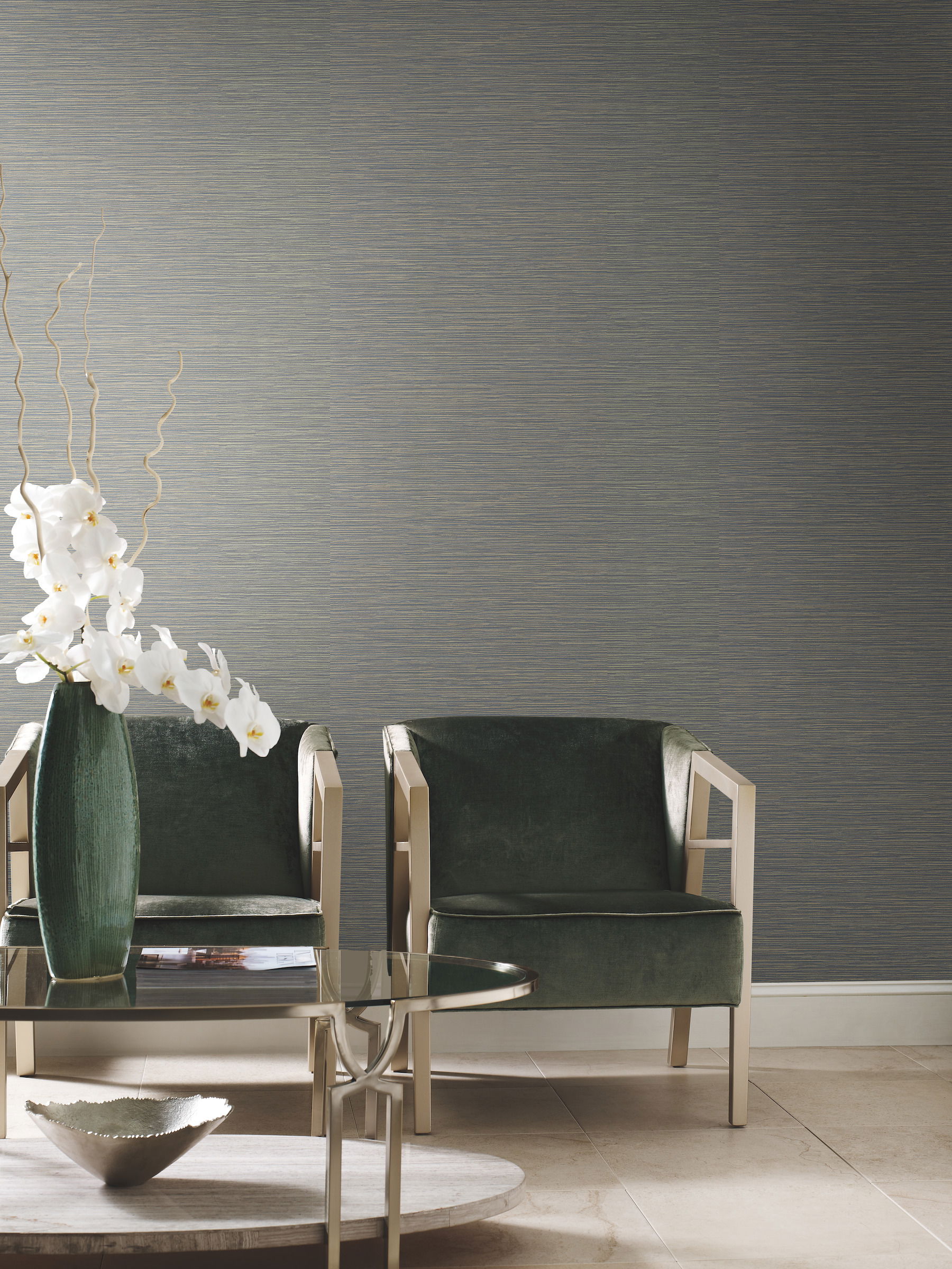 Ramie Weave Blue Wallpaper large image 