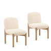 Ember Dining Chair Set of 2 Cream, by Dovetail, 19.6" width x 33" height x 25.8" depth thumbnail 1