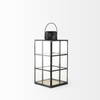Gamfield  Medium Black Metal and Glass Lantern, Lighting by Mercana, 6.1" length x 6.1" width x 13.39" height thumbnail 8