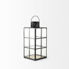 Gamfield  Medium Black Metal and Glass Lantern, Lighting by Mercana, 6.1" length x 6.1" width x 13.39" height thumbnail 8