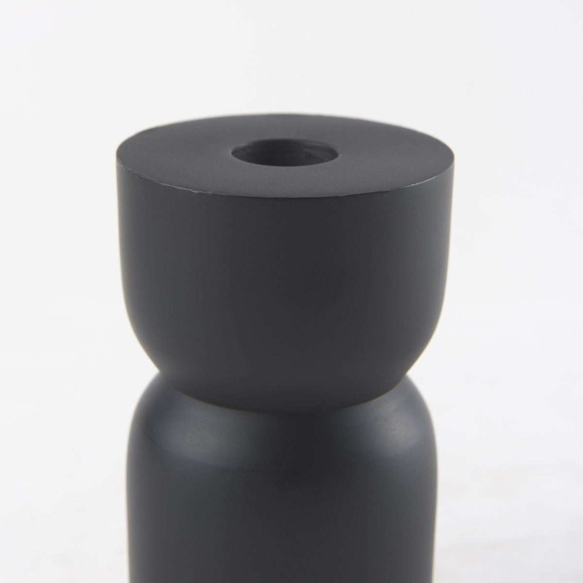Malta Small Black Metal Candle Holder, Candles & Candle Holder by Mercana, 2.5" length x 2.5" width x 5" height View 6