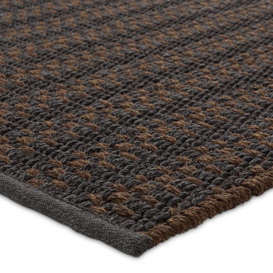 Elmas Handmade Indoor/Outdoor Striped Gray/Brown Area Rug (4'X6') large image 