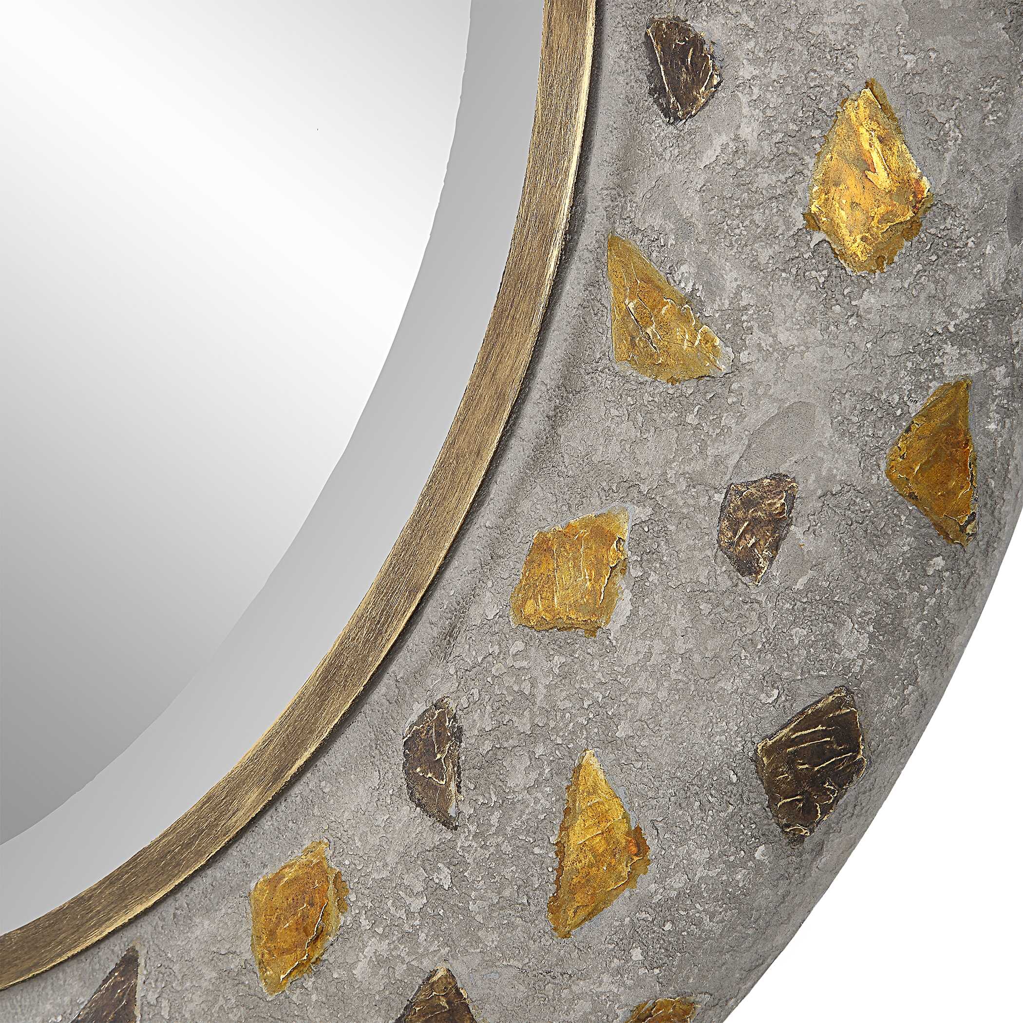 Copper Terrazzo Round Mirror large image 