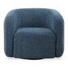 Junie Blue Swivel Barrel Chair, Accent Chair by Uttermost, 34.5" width x 29" height x 33" depth thumbnail 1