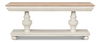 Hugo Console, Ant.White W/Natural Top, Console Table by Sarreid, 74" length x 20" width x 31" height thumbnail 2