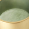 Minty Medium  Green Glass Vase with Matte Gold Metal Neck Cuff thumbnail 4