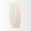 Velia Tall Seashell Sculptural Cream Glazed Ceramic Vase thumbnail 3