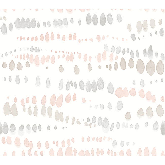 Dewdrops Pink & Grey Wallpaper large image 