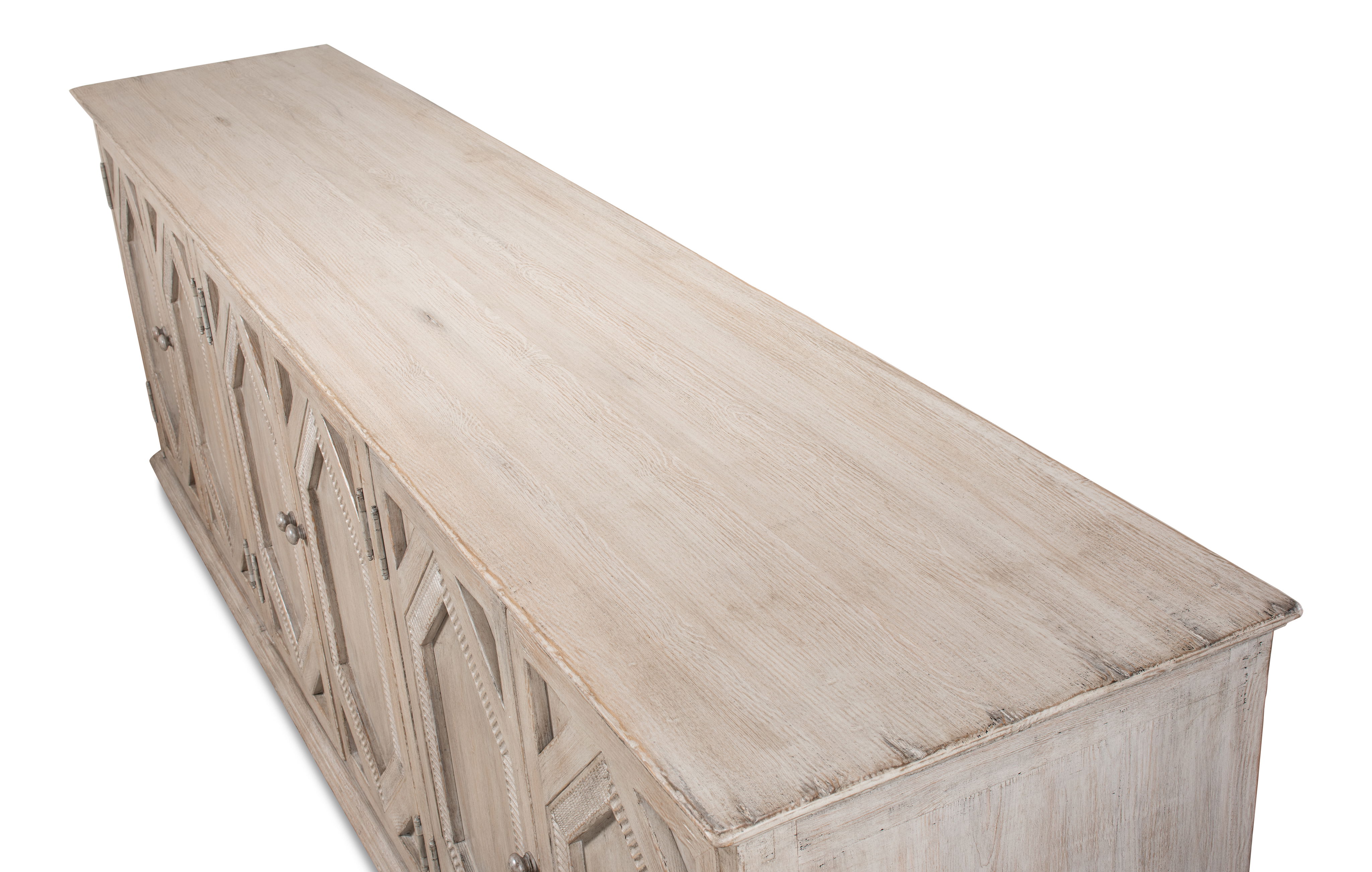 Six Diamonds Sideboard, French Grey, Cabinets & Sideboard by Sarreid, 112" length x 22" width x 37" height View 9