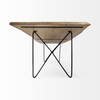 Papillion 84'L x 40'W Rectangular Dining Table | Modern | Blonde Wood & Black Metal | Seats 8, by Mercana, 84" length x 40" width x 30" height thumbnail 7