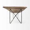 Papillion 84'L x 40'W Rectangular Dining Table | Modern | Blonde Wood & Black Metal | Seats 8, by Mercana, 84" length x 40" width x 30" height thumbnail 7